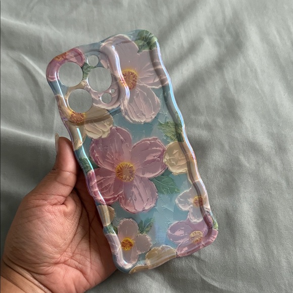 Floral Transparent iPhone 16 Pro Max Case - Picture 1 of 3